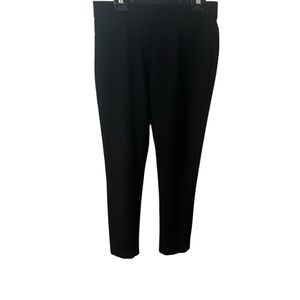 Calvin Klein Slim Fit Dress Pants Womens Black Ponte Pants 6 Stretch Pull On
